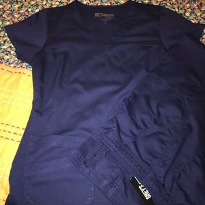Greys anatomy navy blue scrub set